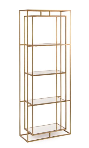 BIZZOTTO Kovová knihovna ELENOR 172x68cm zlatá