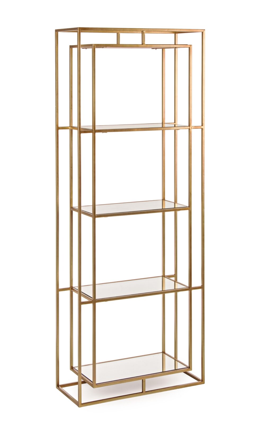 BIZZOTTO Kovová knihovna ELENOR 172x68cm zlatá