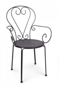 BIZZOTTO Zahradní kovová židle ETIENNE antracit