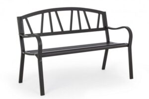 BIZZOTTO Kovová venkovní lavice JANELLE černá