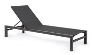 BIZZOTTO Hliníkové zahradní lehátko SKIPPER antracit