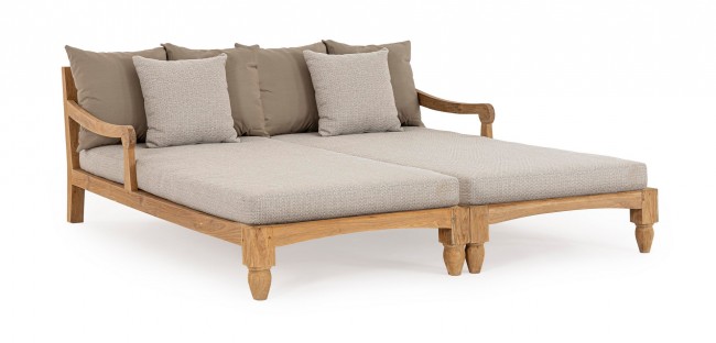 BIZZOTTO Teakový lounge set BALI natural 206x87 cm