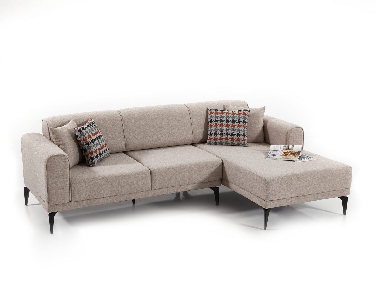 HANNAH HOME rohová pohovka CINAR vpravo béžová