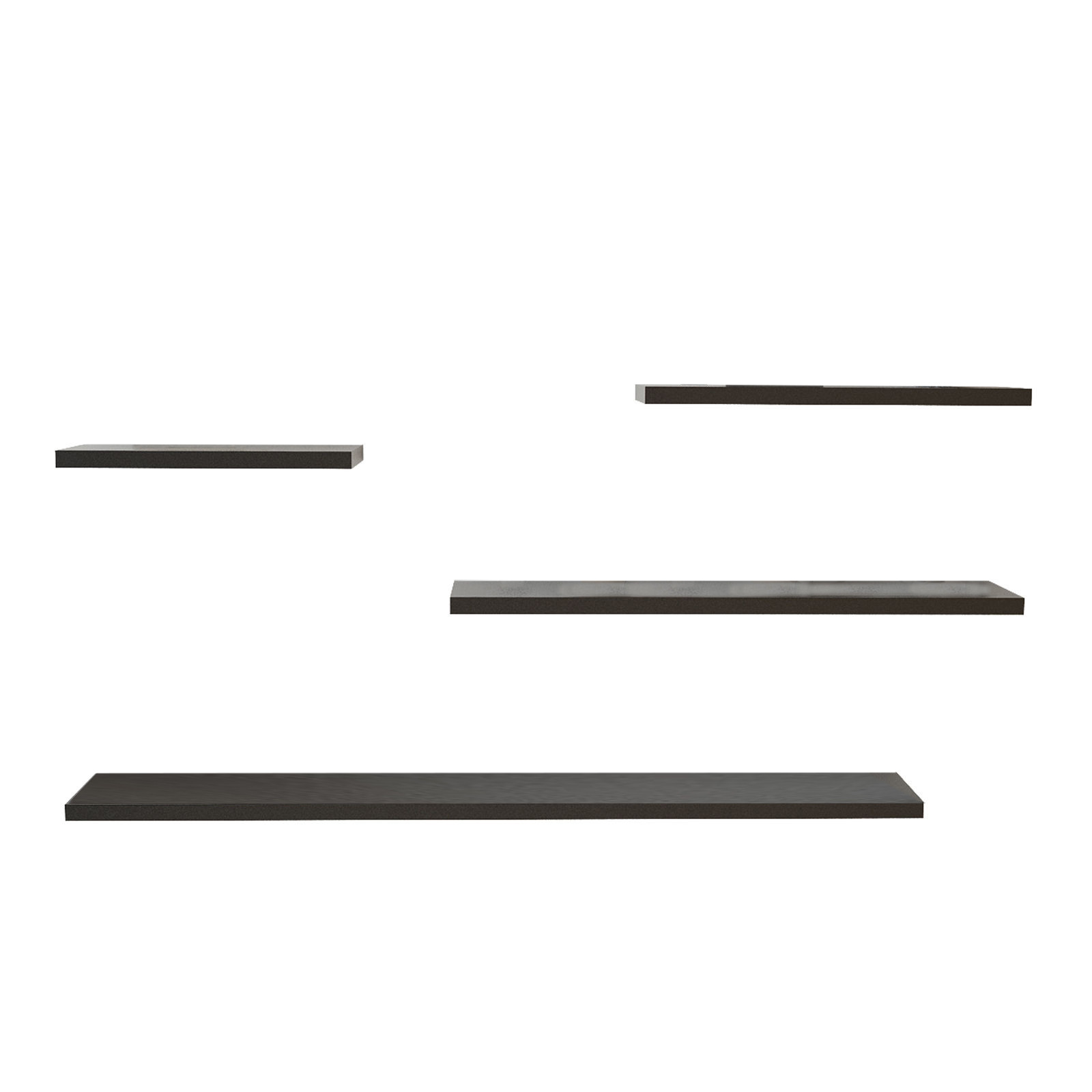 KALUNE DESING Set 4 poliček WALL černý