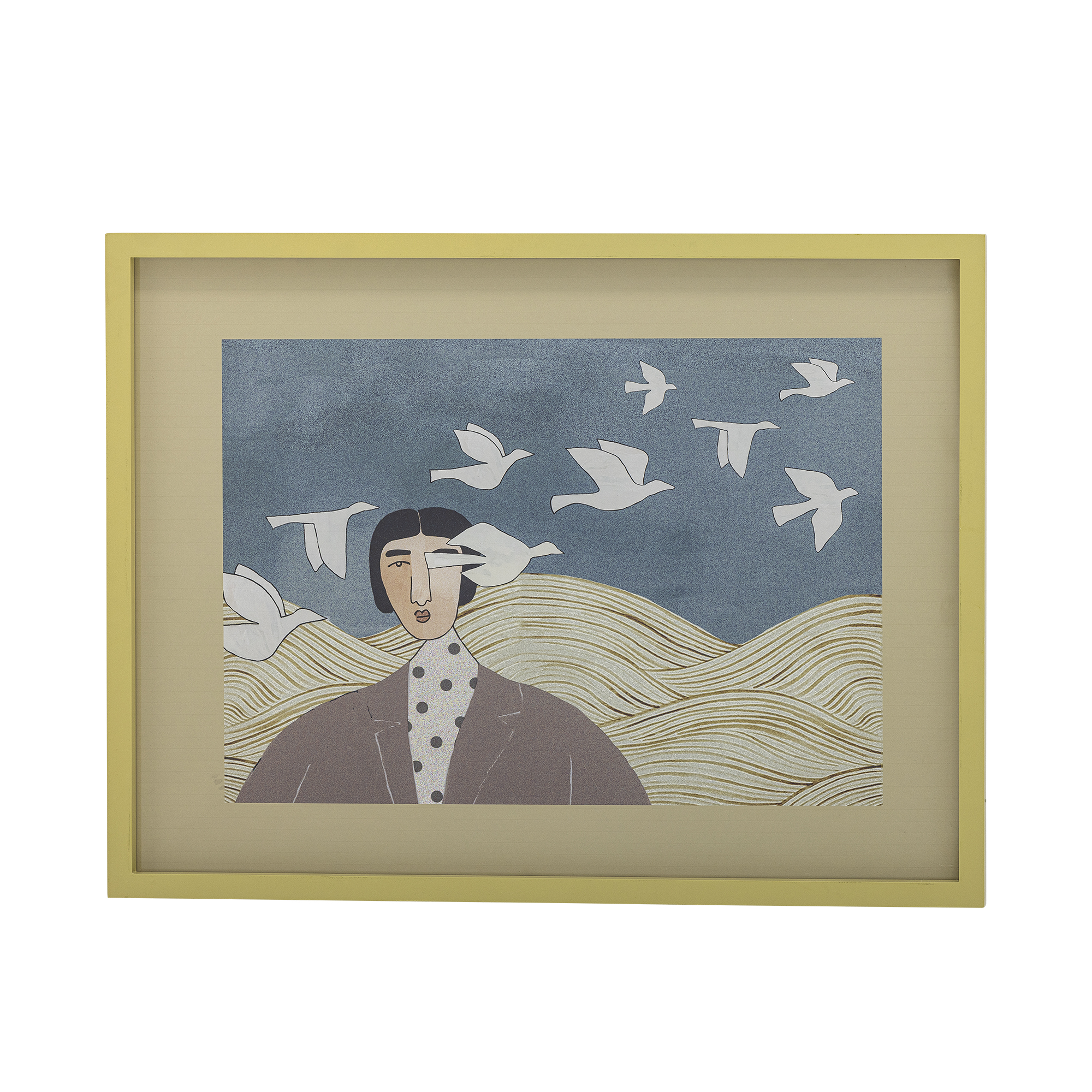 BLOOMINGVILLE Obraz s rámem FLYVIELLE vícebarevný 62x47 cm