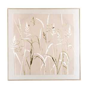 BIZZOTTO Obraz v rámu 60 x 60 cm béžový s lučními motivy