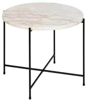 ACTONA Kulatý odkládací stolek AVILA světlý ⌀52 cm