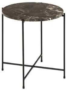 ACTONA Kulatý odkládací stolek AVILA hnědý ⌀42 cm